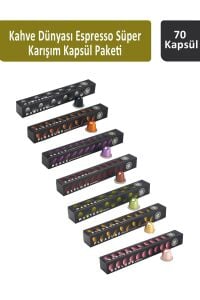 Kahve Dünyası Espresso Süper Karışım Kapsül Paketi 70 Kapsül