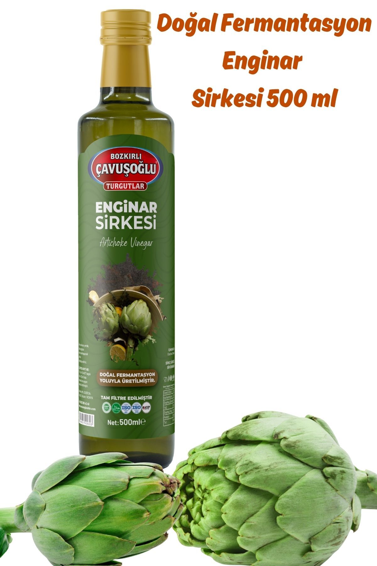 Enginar Sirkesi Doğal Fermentasyon 500 Ml