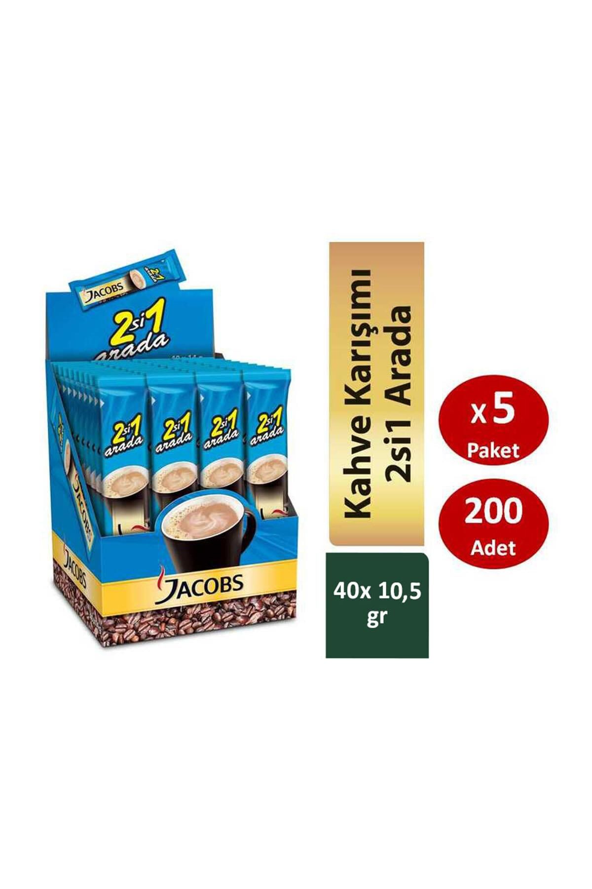 Jacobs 2si1 Arada Kahve Karışımı 40lı Paket x 5li SET