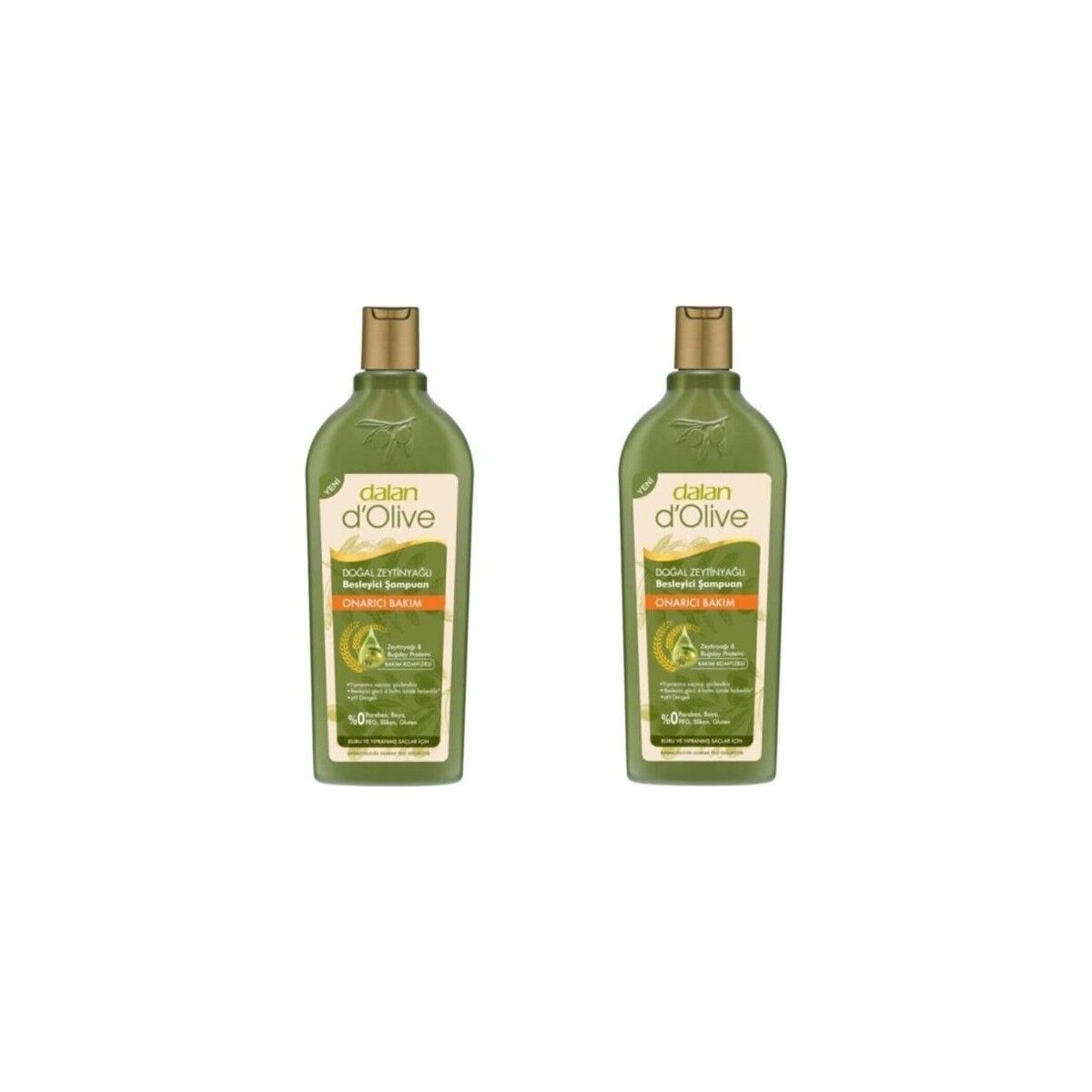 D’olive Zeytinyağlı Onarıcı Şampuan 400 ml 2 Adet Standart İçerik ile Erkekler İçin