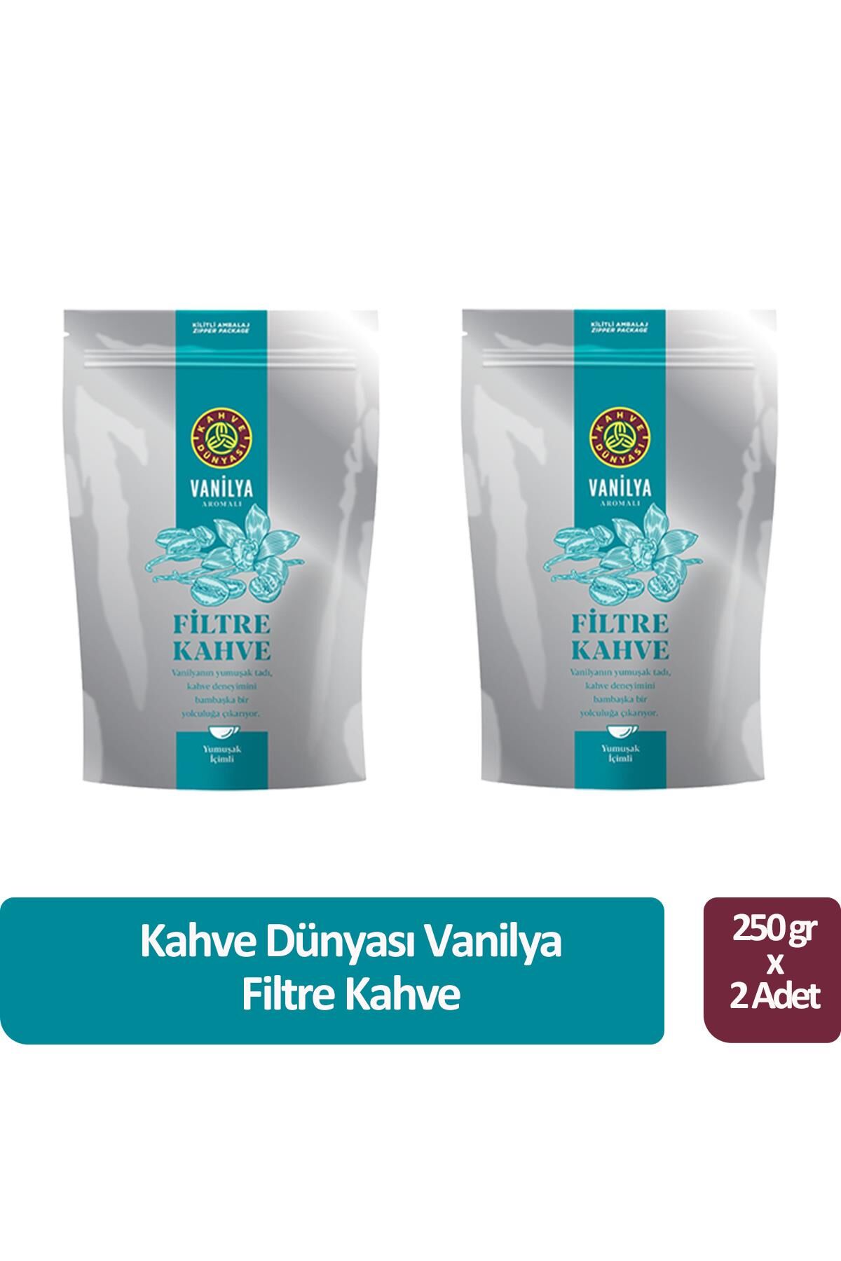 Kahve Dünyası Vanilya Filtre Kahve 250 gr x 2 Adet