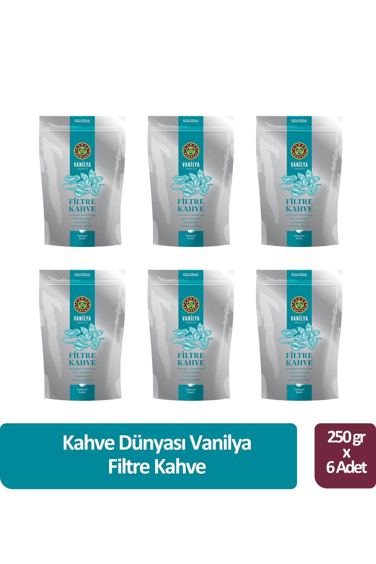 Kahve Dünyası Vanilya Filtre Kahve 250 gr x 6 Adet