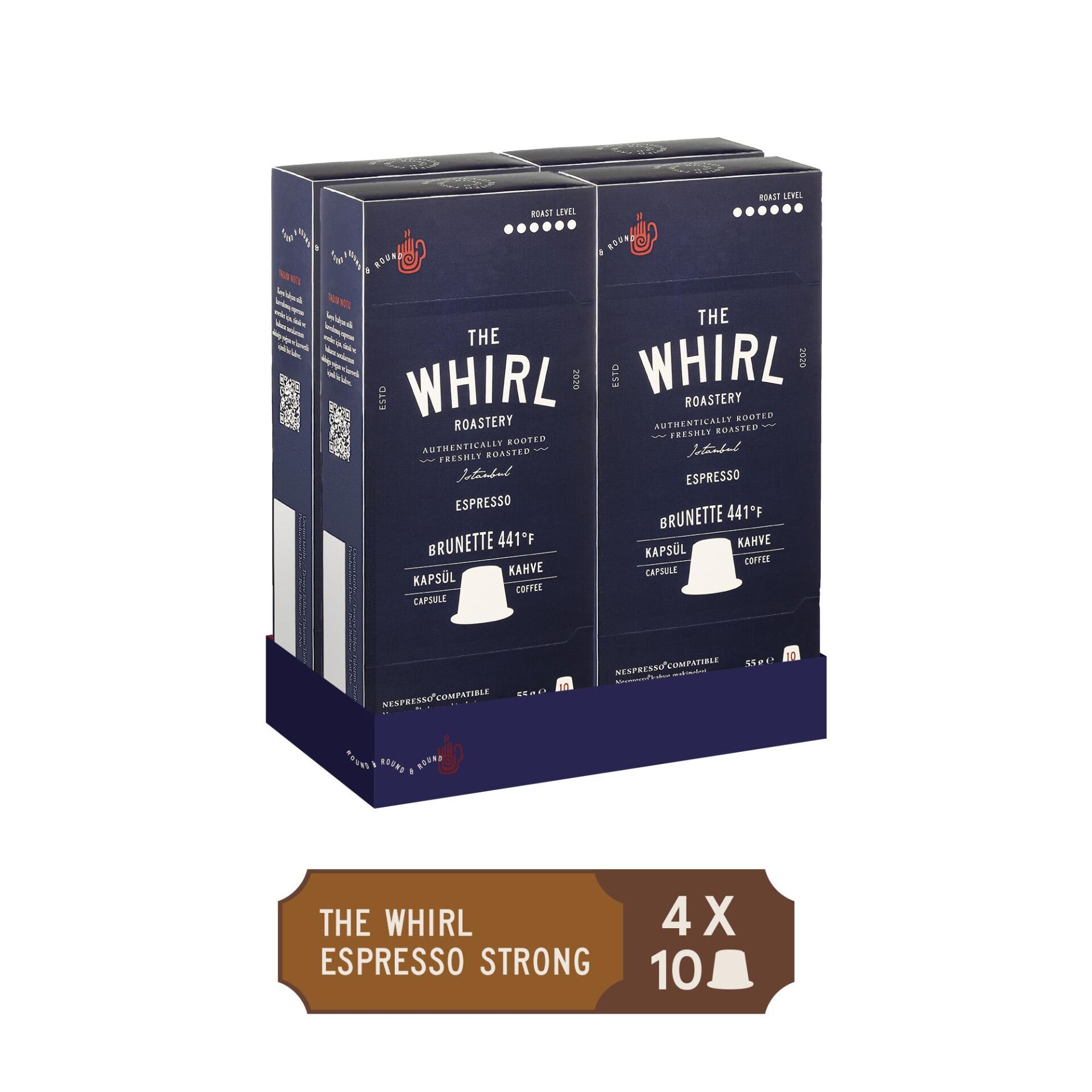 The Whirl Espresso Brunette Kapsül Kahve 4'lü Fırsat Paketi 40 Kapsül