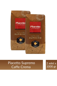 Piacetto Cafe Crema Supremo Çekirdek Kahve 1 kg x 2 Adet