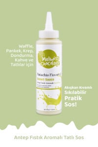Melwiss Chocolate Antep Fıstık Aromalı Tatlı Sos 330 g - Waffle & Krep & Pankek Sosu