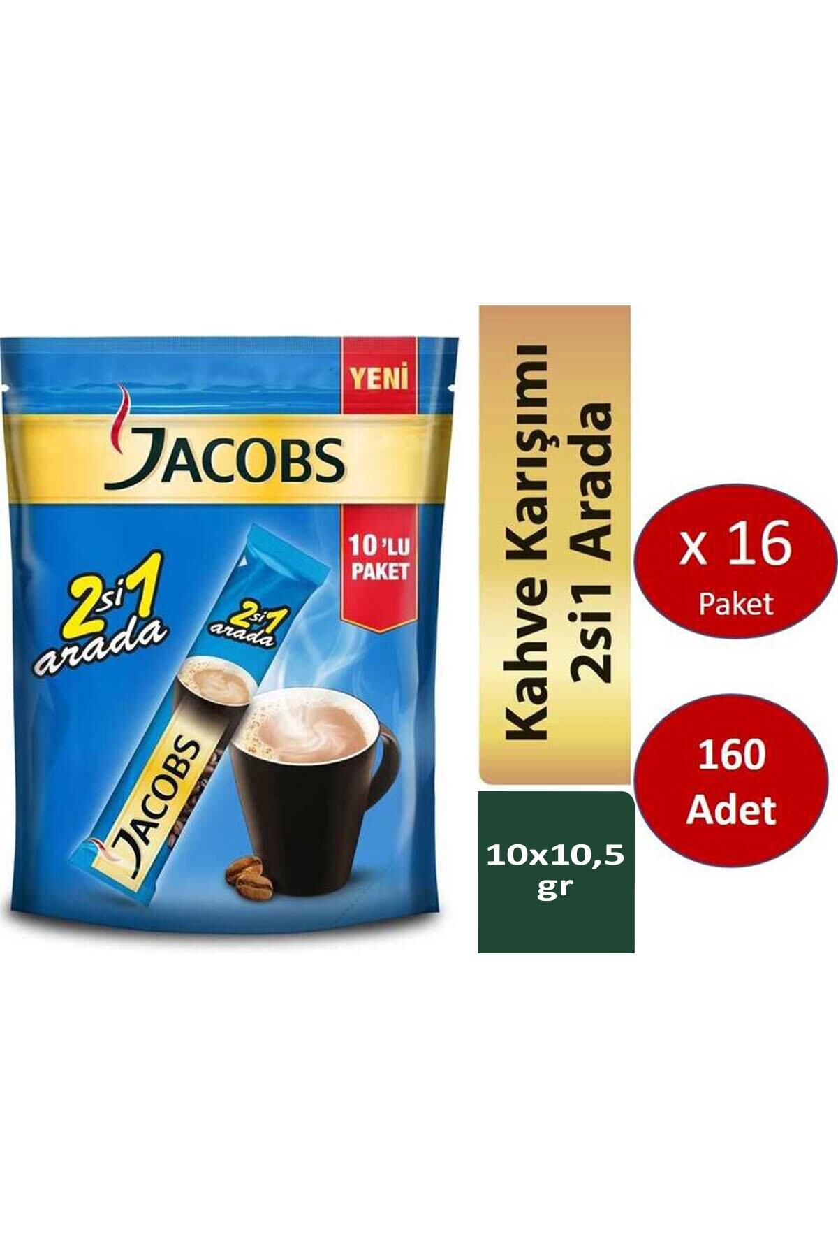 Jacobs 2si1 Arada 160 Adet Stick Kahve (10 x 16 Paket)