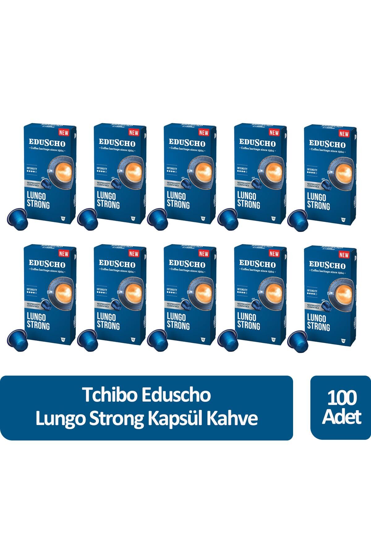 Tchibo Eduscho Lungo Strong Kapsül Kahve 100 Kapsül