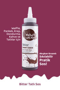 Melwiss Chocolate Bitter Tatlı Sos 330 g - Waffle & Krep & Pankek Sosu
