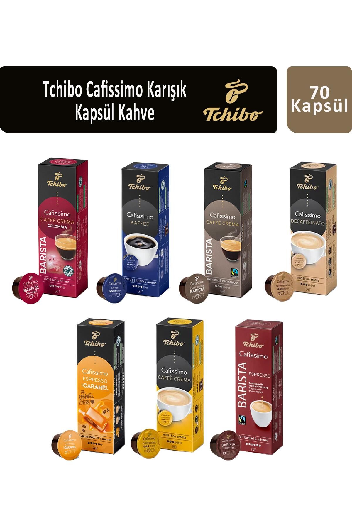Tchibo Cafissimo Karışık Kapsül Paketi 70 kapsül