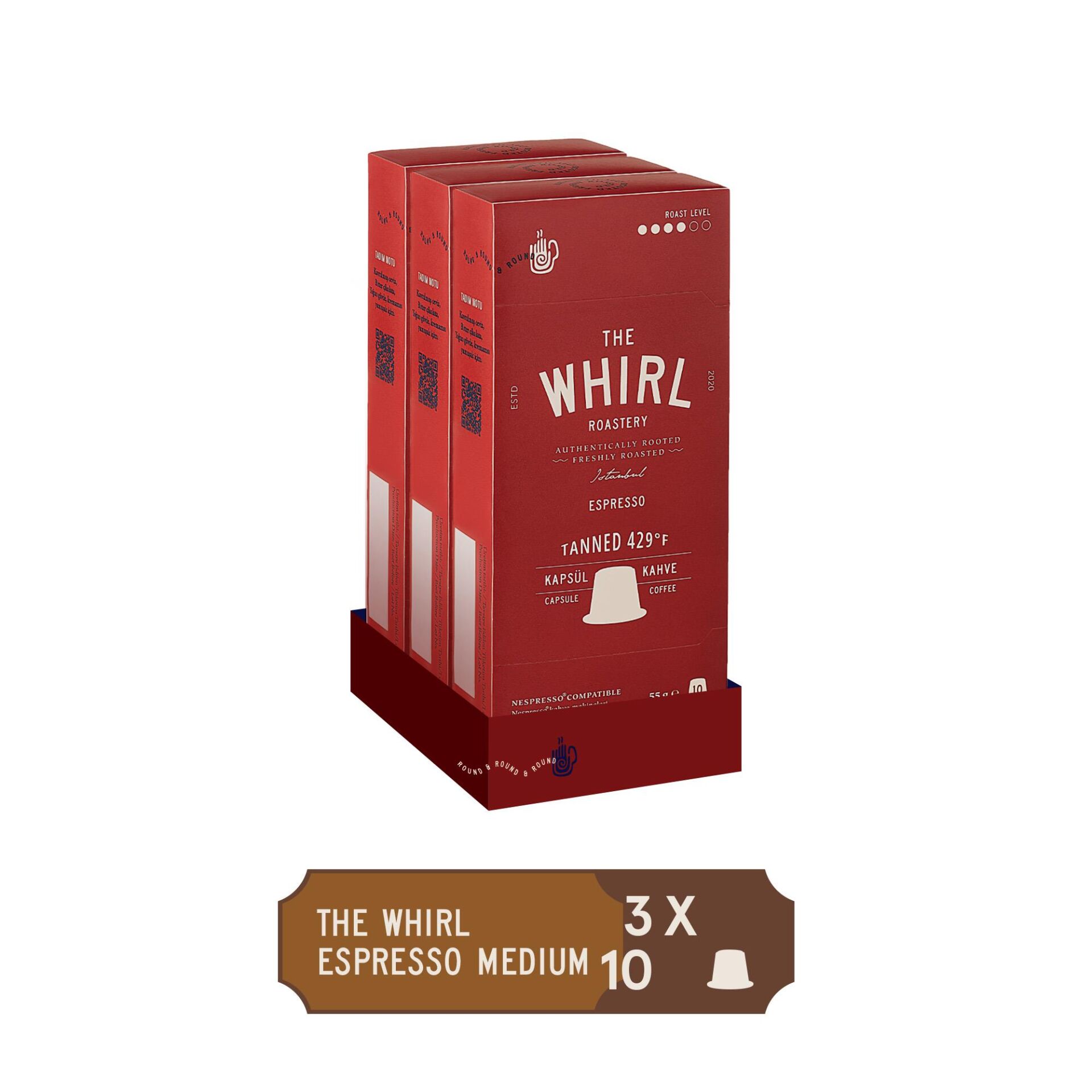 The Whirl Espresso Medium Kapsül Kahve 3'lü Fırsat Paketi 30 Kapsül