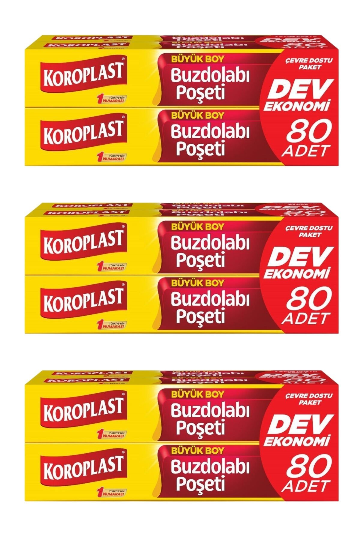 Buzdolabı Poşeti Büyük Boy 80'li x 3 Adet