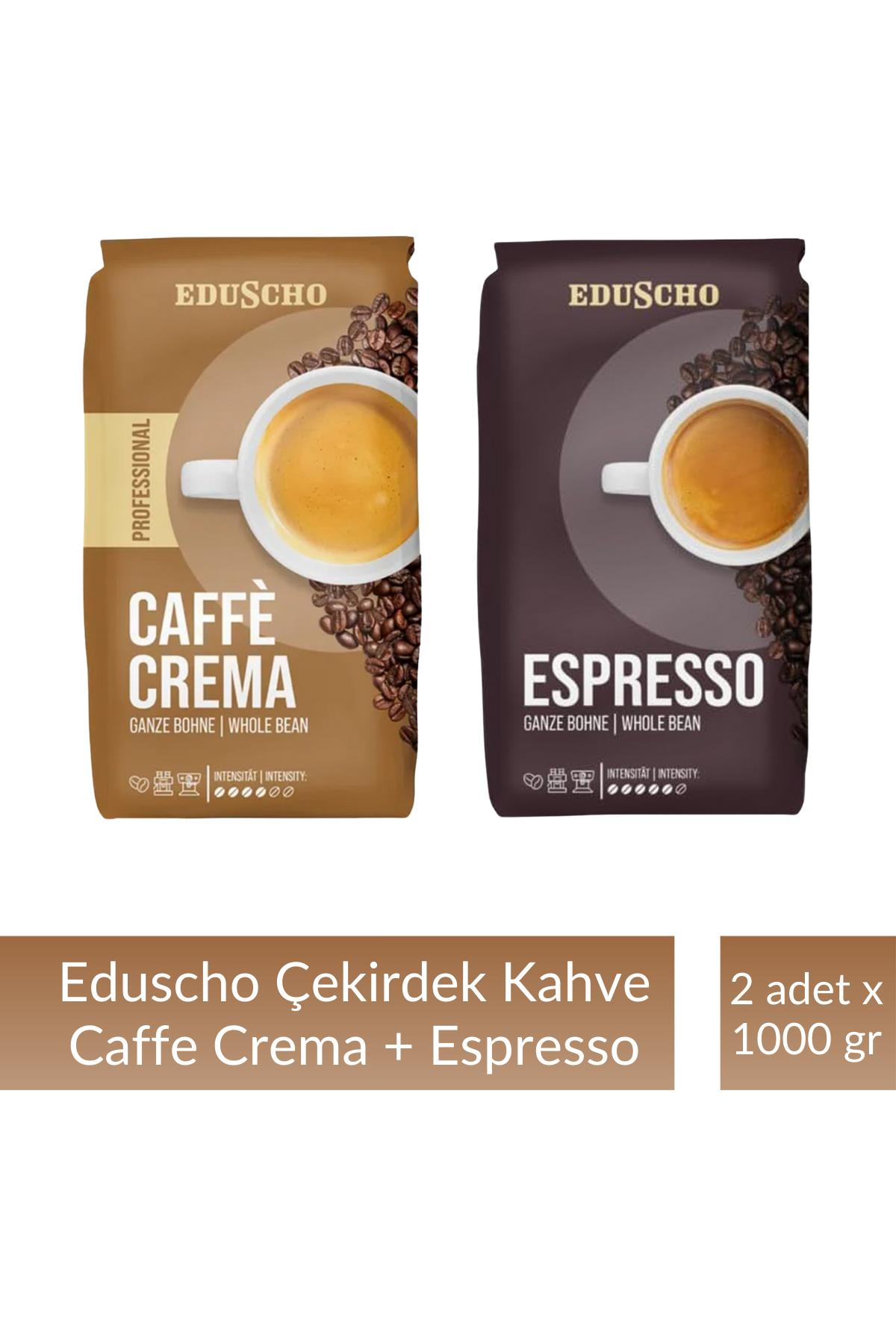 Tchibo Eduscho Espresso + Crema Professional Çekirdek Kahve 1 kg x 2 Adet