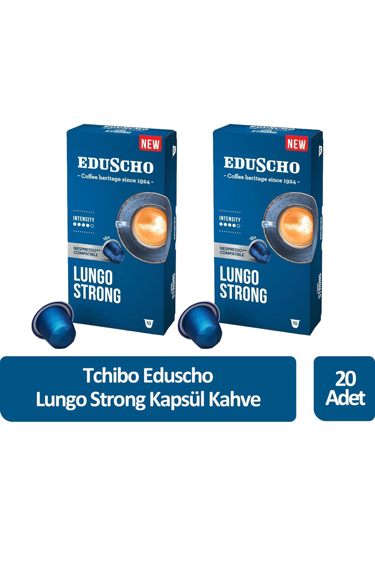 Tchibo Eduscho Lungo Strong Kapsül Kahve 20 Kapsül