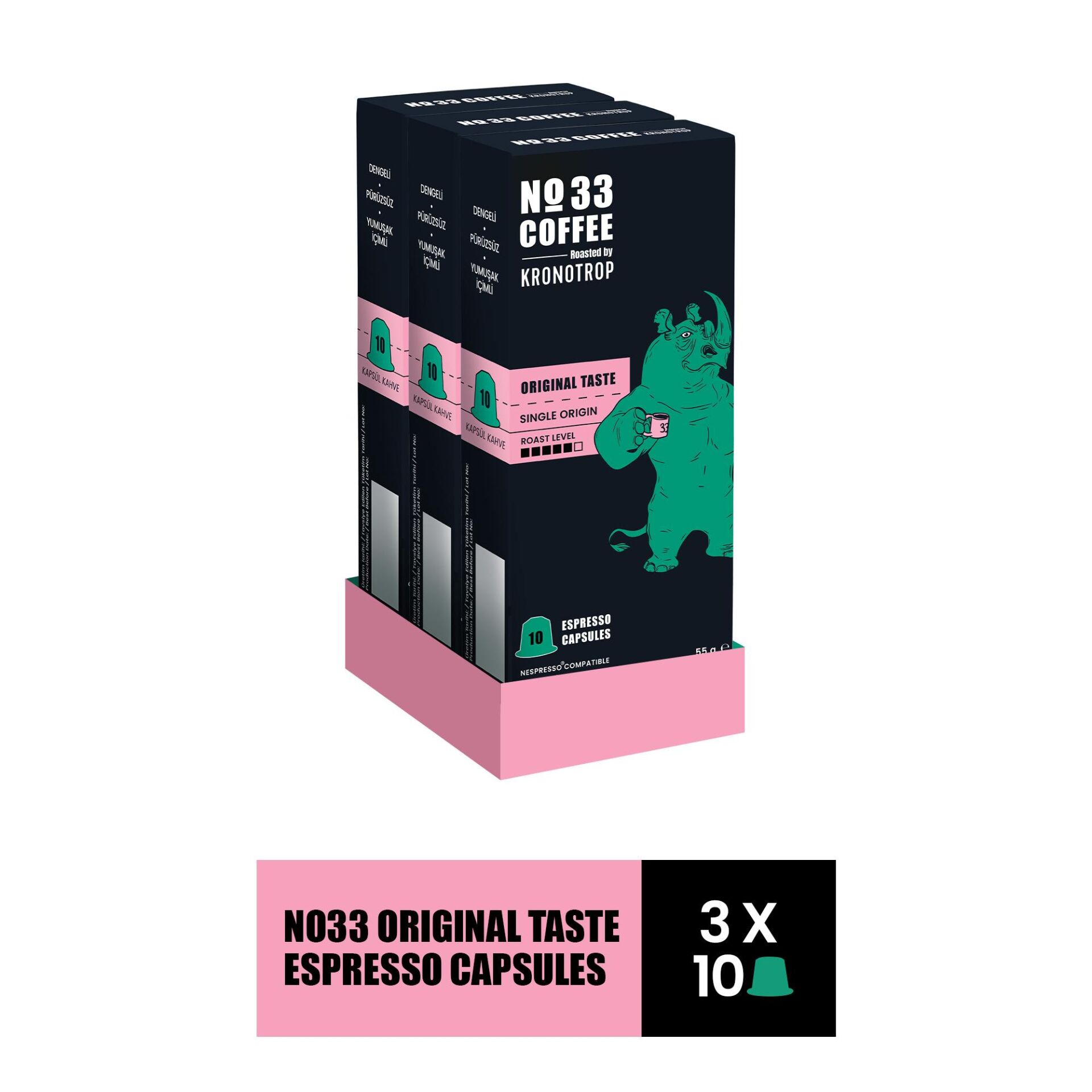No 33 Espresso Orginal Tat Kapsül 55 gr x 3 Adet