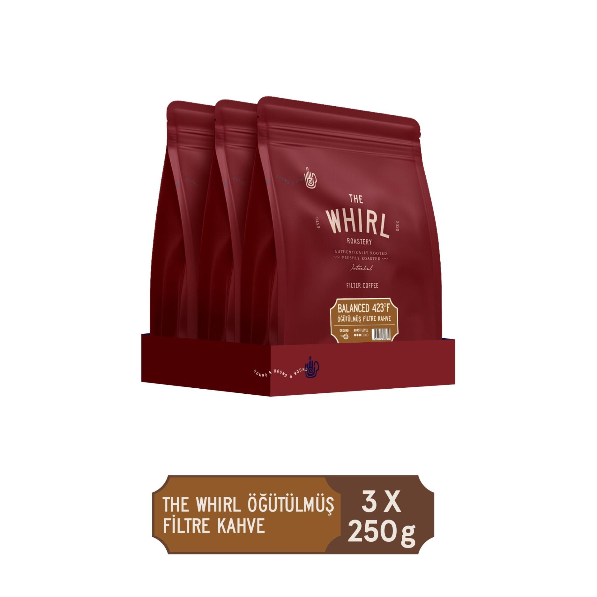 The Whirl Balanced 423°F Öğütülmüş Filtre Kahve 250 gr x 3 Adet