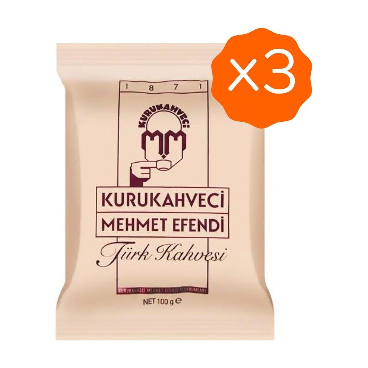 Mehmet Efendi Türk Kahvesi 100 gr x 3 Adet
