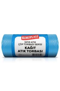 Kağıt Atık Torbası 80 x 110 cm Mavi - 10 Adet