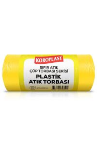 Plastik Atık Torbası 80 x 110 cm Sarı - 10 Adet