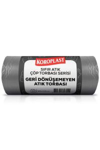 Geri Dönüşemeyen Atık Torbası 80 x 110 cm Gri - 10 Adet