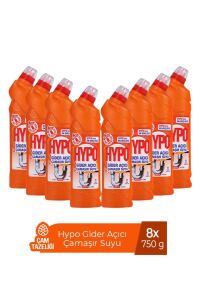 HYPO GİDER AÇICI ÇAMAŞIR SUYU ÇAM TAZELİĞİ 750 GR x 8 ADET