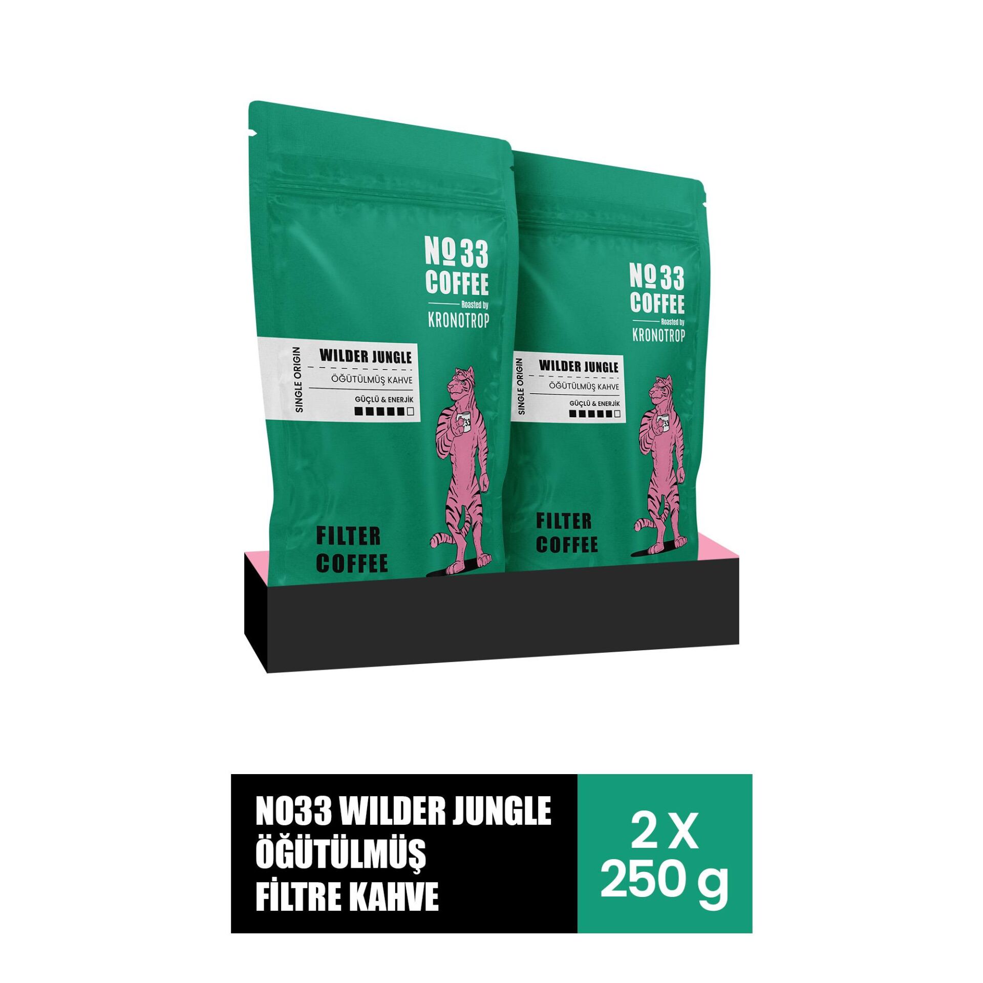 No 33 Wilder Jungle Filtre Öğütülmüş Kahve 250 gr x 2 Adet