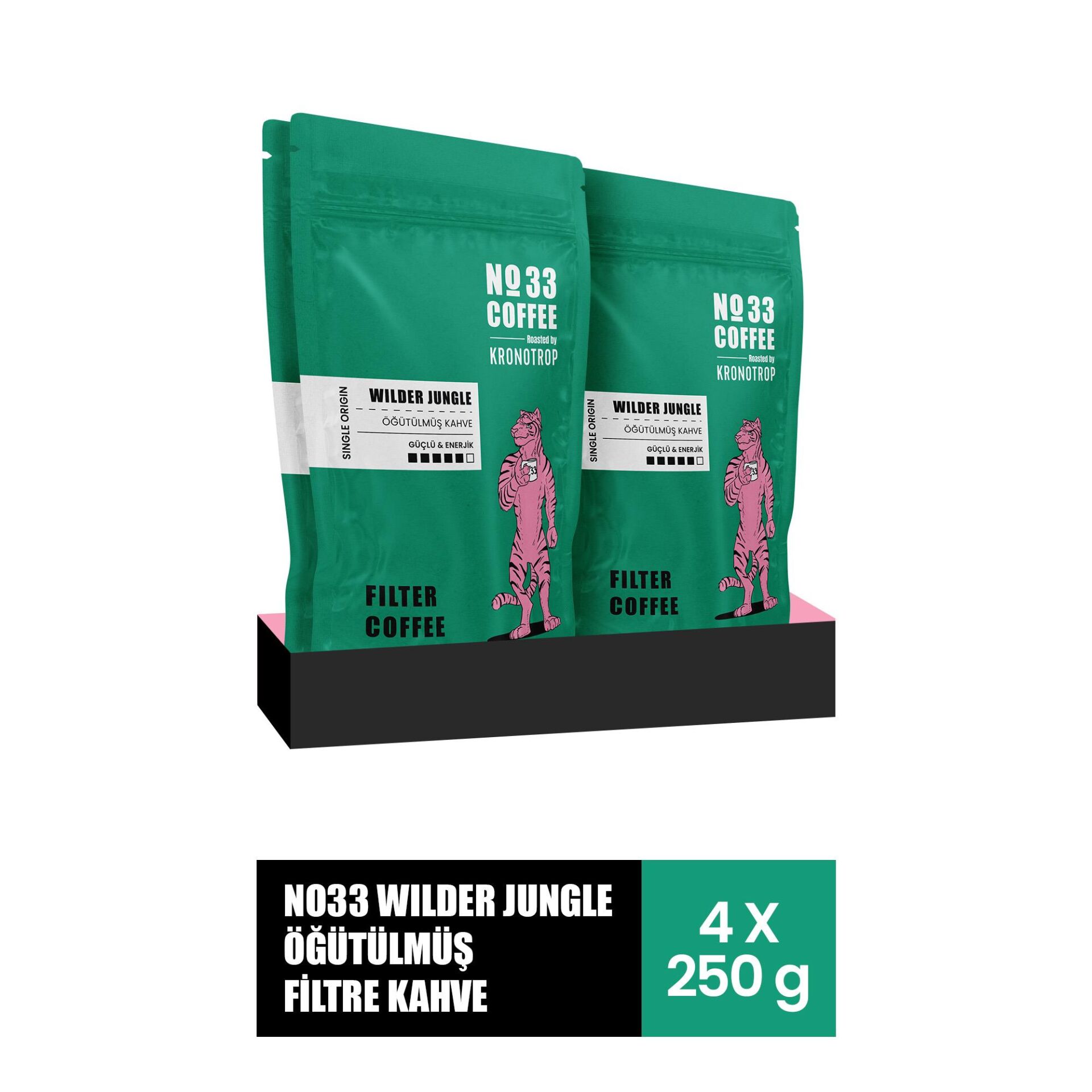 No 33 Wilder Jungle Filtre Öğütülmüş Kahve 250 gr x 4 Adet