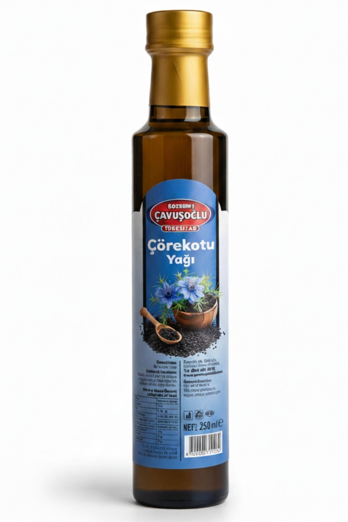 Doğal Soğuk Sıkım Çörekotu Yağı Cam Şişe 250 ml