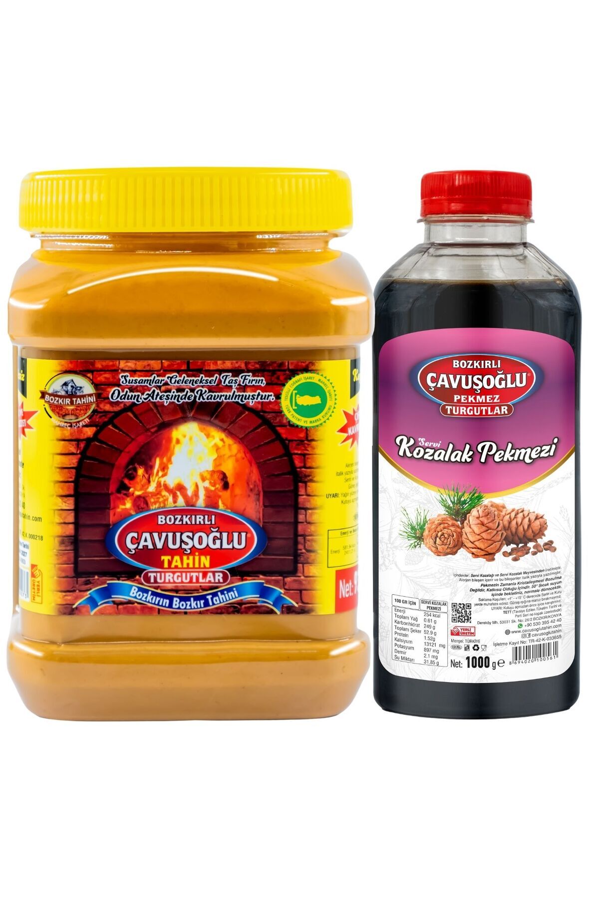 Çavuşoğlu Tahin Kepeksiz 930 gr + Çavuşoğlu Kozalak Pekmezi 1000 gr