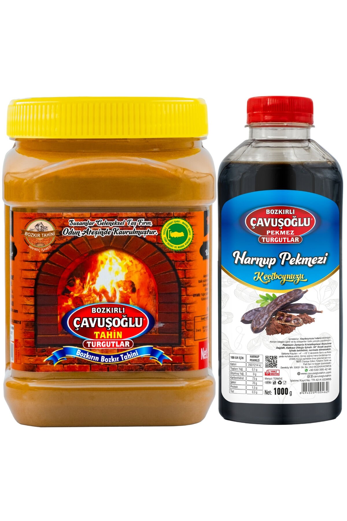 Çavuşoğlu Tahin Kepekli 930 gr + Çavuşoğlu Keçiboynuzu Pekmezi 1000 gr
