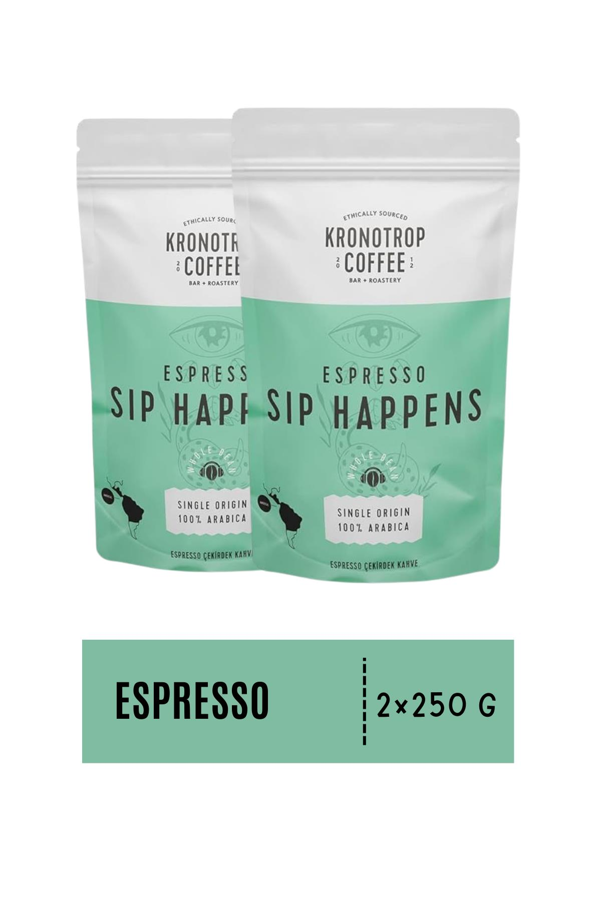Kronotrop Sip Happens Espresso Çekirdek Kahve 250 gr x 2 Adet