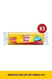 Orta Boy Çöp Torbası 15'li X 3 Adet