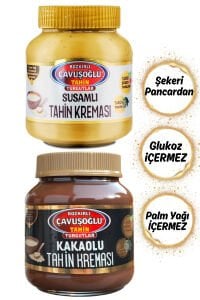 Susamlı Tahin Kreması 330g + Kakaolu Tahin Kreması 330g