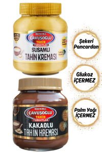 Susamlı Tahin Kreması 330g + Kakaolu Tahin Kreması 330g