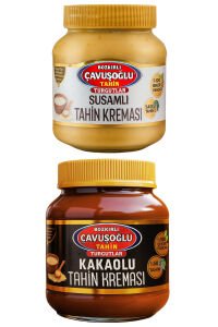 Susamlı Tahin Kreması 330g + Kakaolu Tahin Kreması 330g