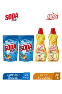 Miss Arap Sabunu 1 L x 2 Adet Soda Plus 500 gr x 2 Adet