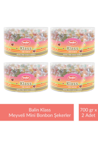 Balin Kutu Klass Meyveli Mini Bonbon Şekerler 700 gr x 4 Adet