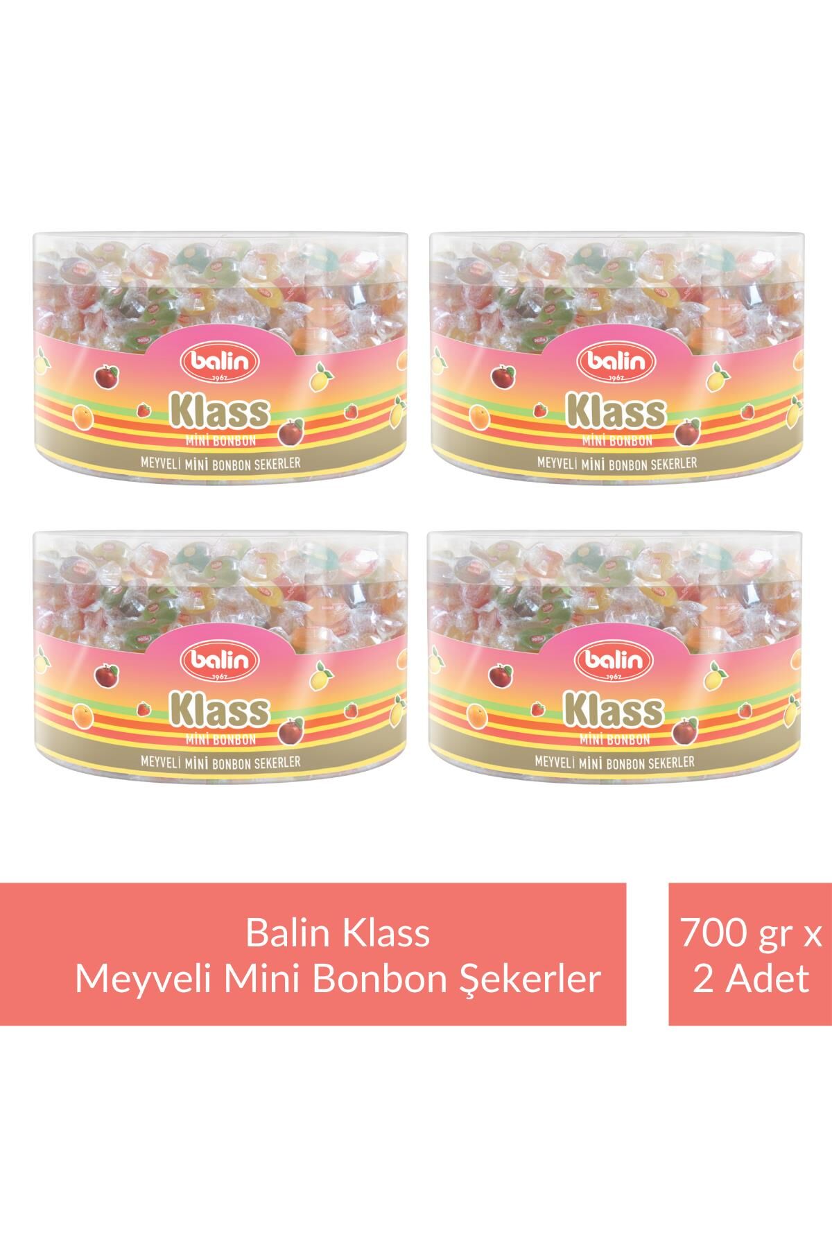 Balin Kutu Klass Meyveli Mini Bonbon Şekerler 700 gr x 8 Adet