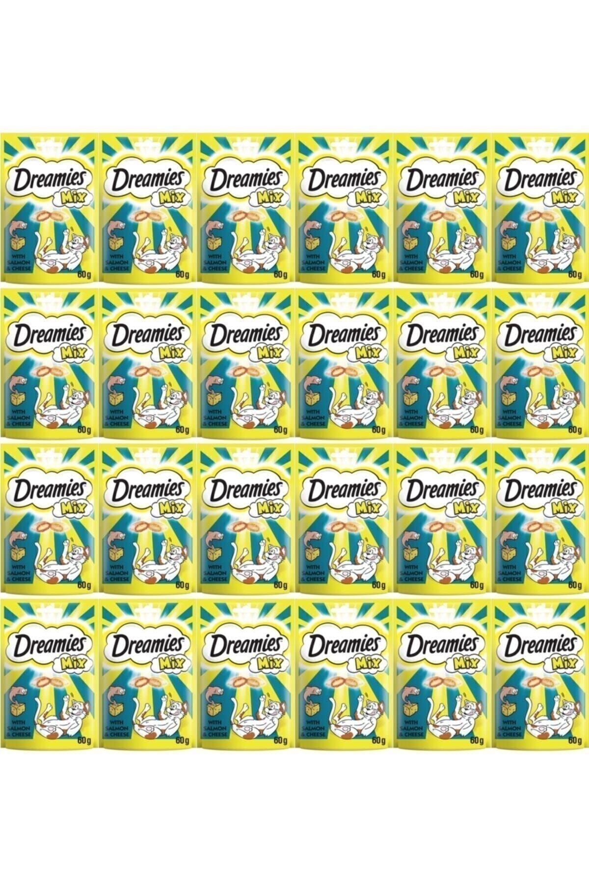 Dreamies Mix Somon Balıklı Ve Peynirli Kedi Ödülü 60 gr x 24 Adet