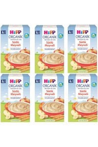 Organik Sütlü Meyveli Tahıl Bazlı Ek Gıda 250gr 6 Lı Paket