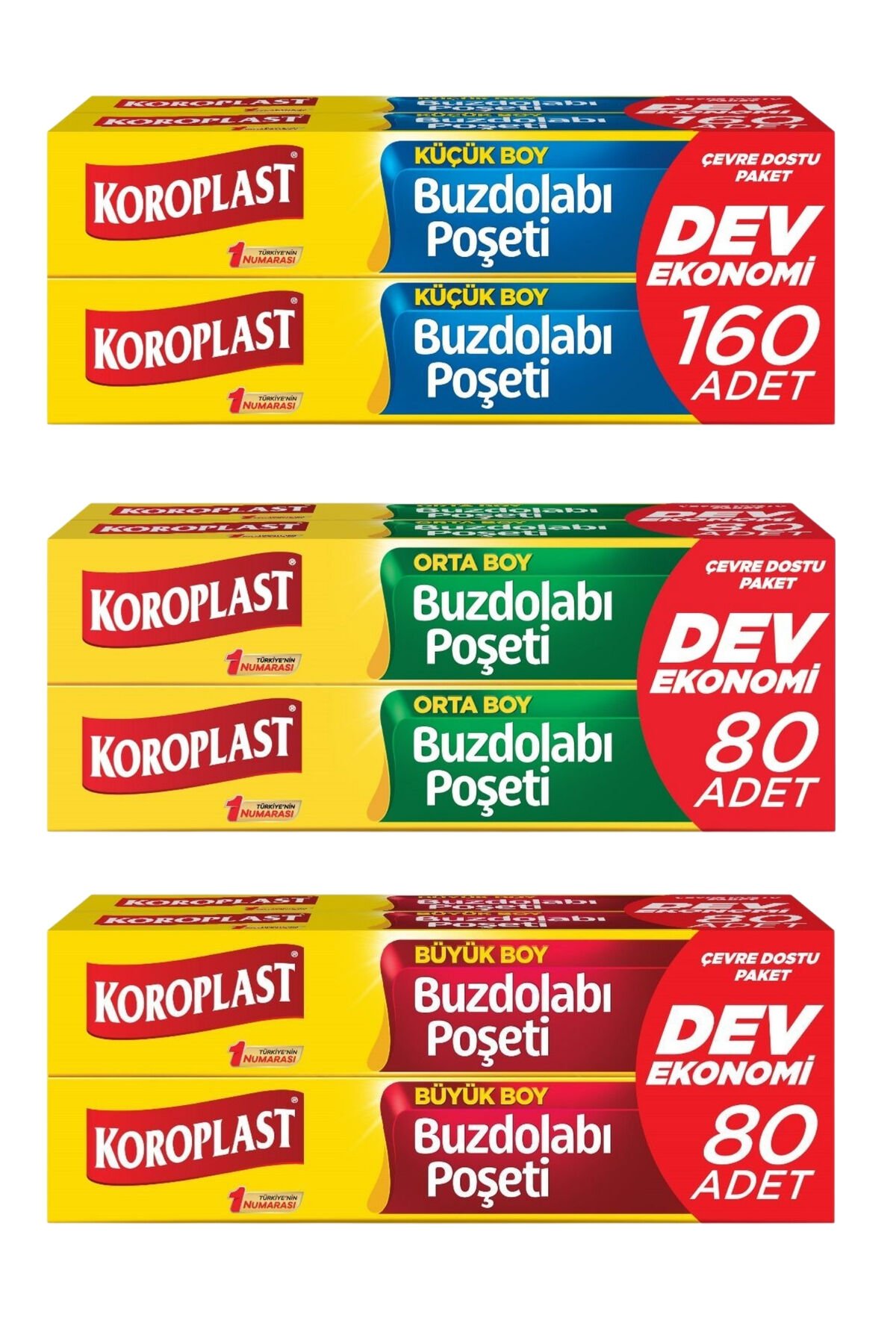 Buzdolabı Poşeti (Küçük + Orta + Büyük Boy) 3 Adet