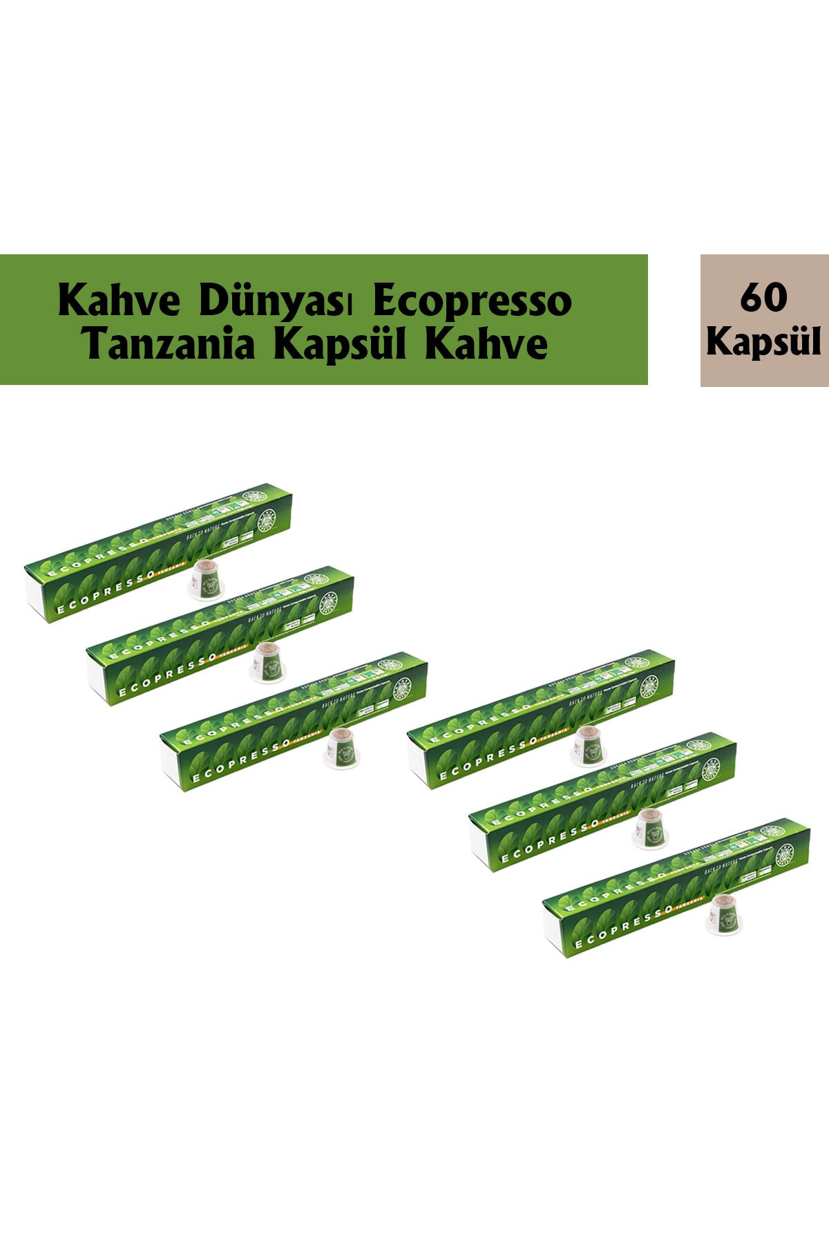 Kahve Dünyası Ecopresso Tanzania Kapsül Kahve 60 Kapsül