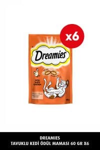 Dreamies Tavuklu Kedi Ödül Maması 60 gr x 6 Adet