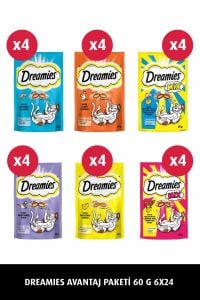 Dreamies Kedi Ödül Maması Karışık 60 gr x 24 Adet