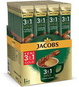 Jacobs 3ü1 Arada Gold Kahve Karışımı Yoğun Lezzet 40 Adet
