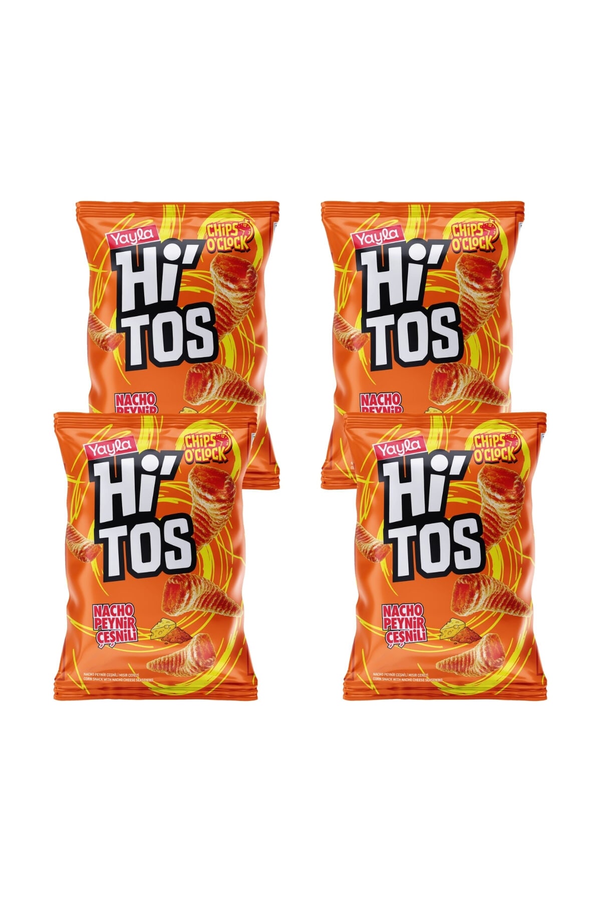 Yayla Hi'tos Nacho Peynir Çeşnili Mısır Çerezi 100 g x4