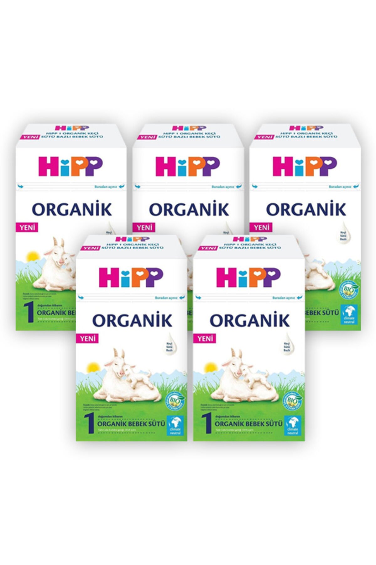 1 Organik Keçi Sütü Bazlı Bebek Sütü 400 gr X 5 Adet