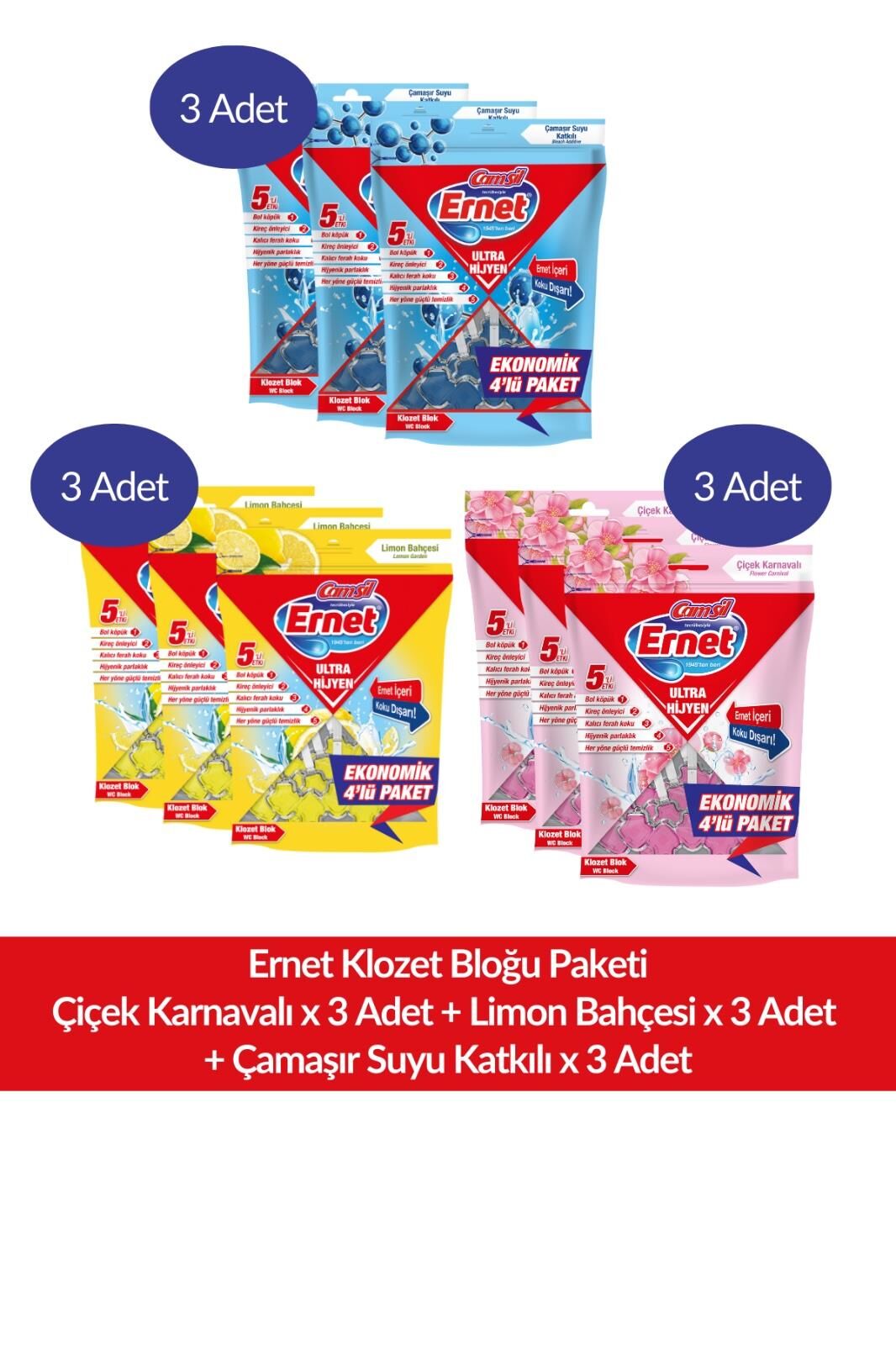 Klozet Bloğu Paketi x 9 Adet