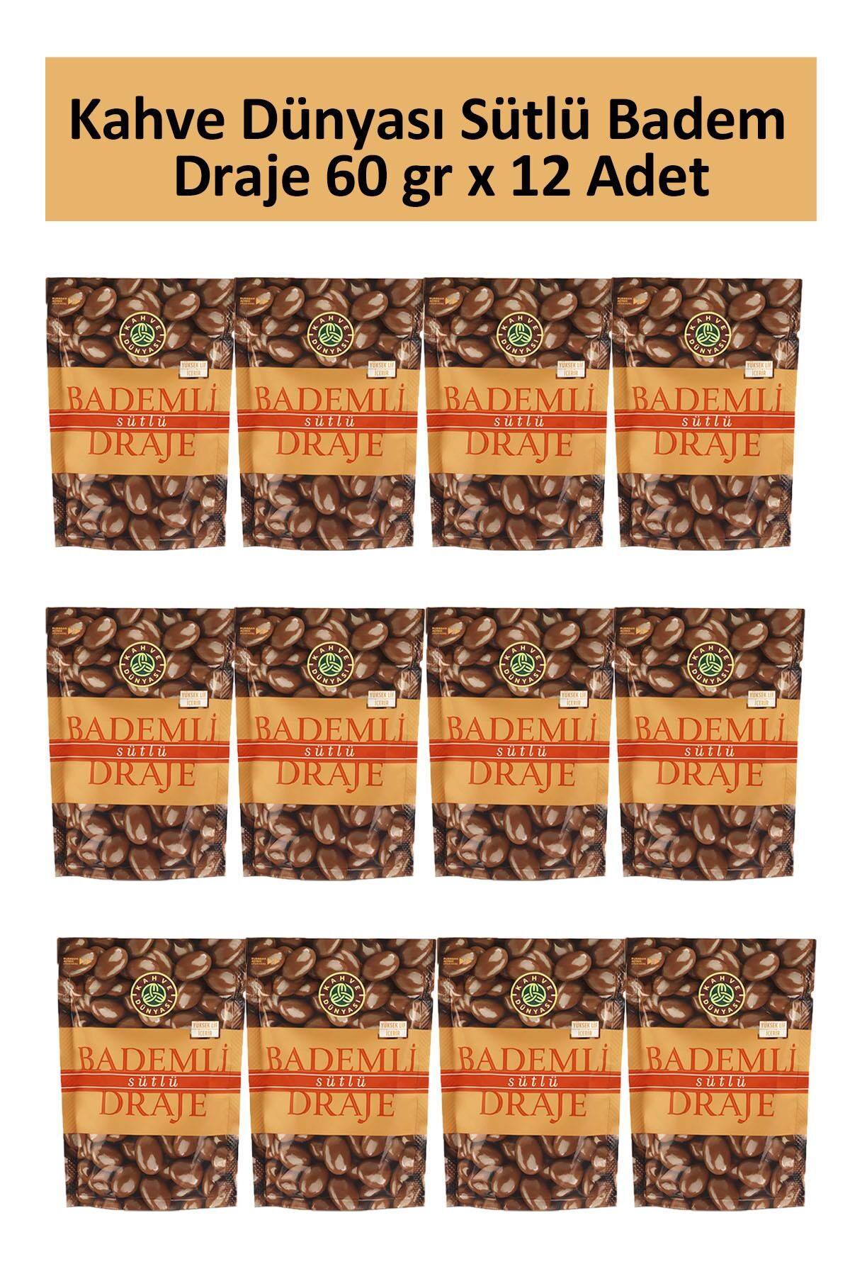 Kahve Dünyası Sütlü Badem Draje 60 gr x 12 Adet