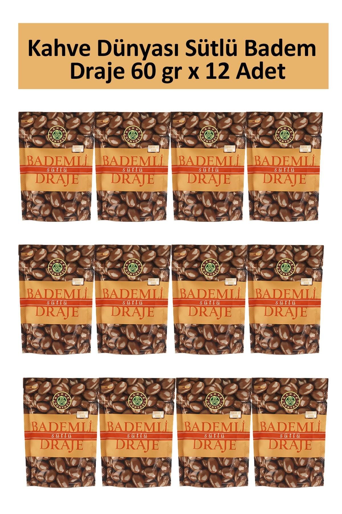 Kahve Dünyası Sütlü Badem Draje 60 gr x 12 Adet
