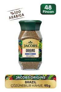 Jacobs Origin Brazil Granül Kahve Cam Kavanoz 95 gr